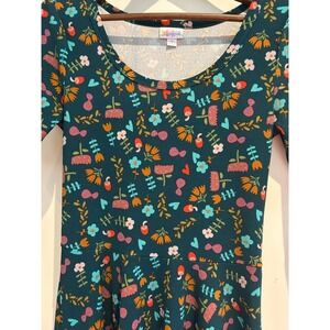 LuLaRoe Floral Dress mushrooms M cottagecore mushroomcore whimsical